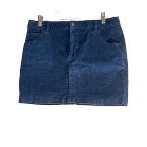 BDG Womens Mini Skirt Corduroy Blue Front Pockets Size 10